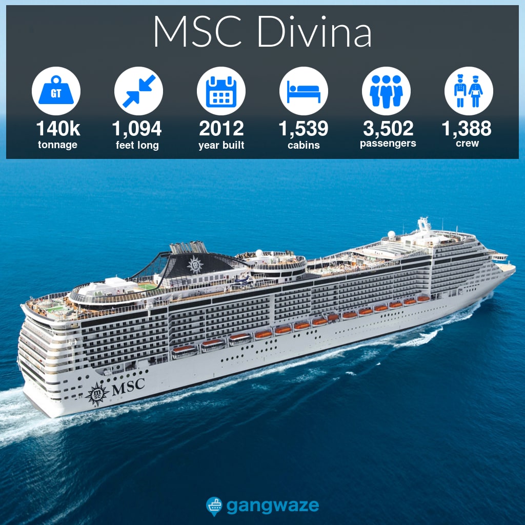 msc divina yacht club capacity